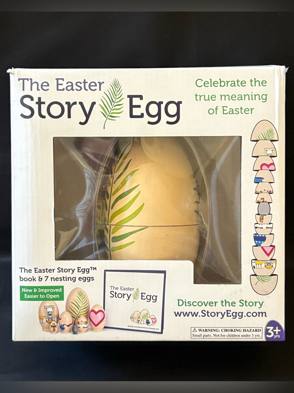 The Easter Story Egg Activity Kit Hardcover Book 7 Nesting Eggs Natalie Ard NEW